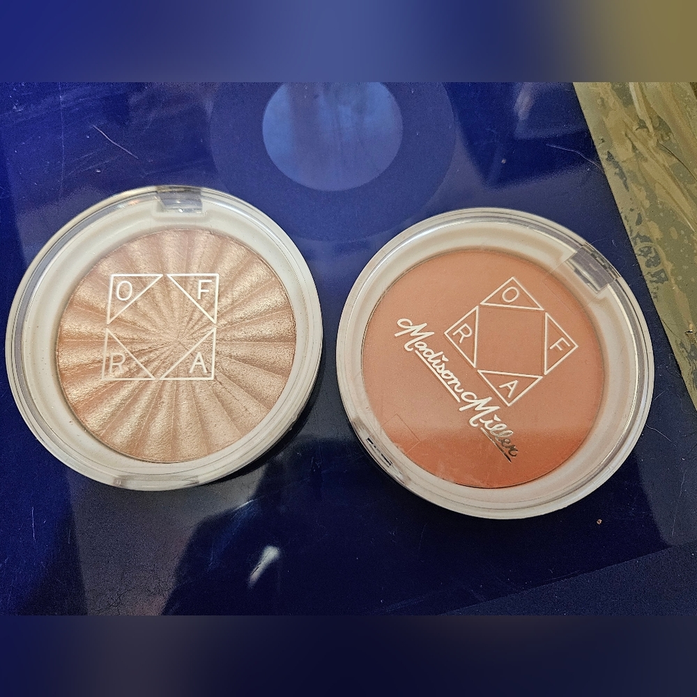 Ofra collabs: blush by Madison Miller and highlighter by Nikki Tutorials